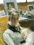 Carl Larsson ateljeidyll jeune mere USA oil painting artist